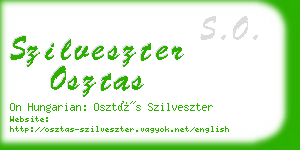 szilveszter osztas business card